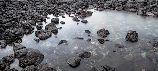 제주도, 제주바다, 해안가, 제주돌, 바닷가, 와이드