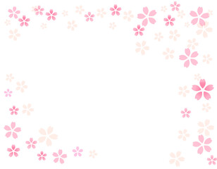 春らしい桜のフレーム素材　3