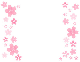 モダンな桜のフレーム素材　1