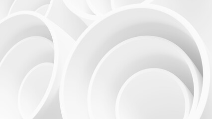 Fototapeta premium Abstract White Circle Pipe Futuristic Background 