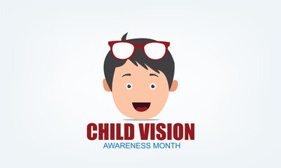 Child Vision Awareness Month Illustration Vector Design. Simple and Elegant Design