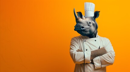 Chef Rhino with a Hat