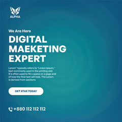 Obraz premium Business social media template for marketing agency