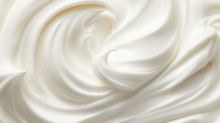 Top view of luscious white vanilla yogurt, a creamy delight.