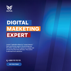 Obraz premium Business social media template for marketing agency