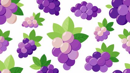 Soft color grape shapes Seamless pattern 