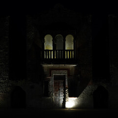 Mexican house in the night