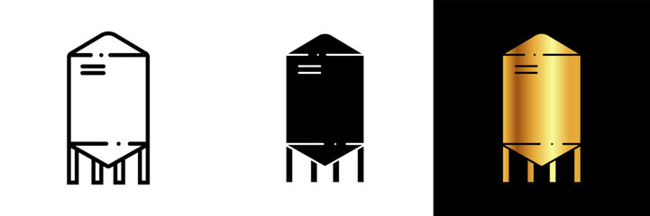 The Grain Silo Icon signifies the heart of agricultural storage, embodying efficiency and the essence of modern farming. © Yusqy