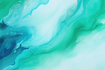 Fototapeta na wymiar Abstract teal watercolor paint swirls invoke artistic fluidity AI Generative.