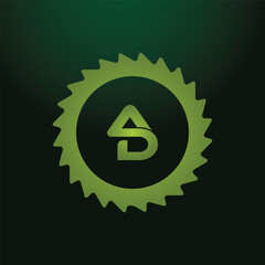 AD Letter Logo Design with Creative Modern Trendy Typography