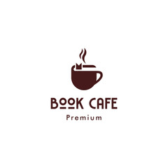 Coffee cup and book logo design