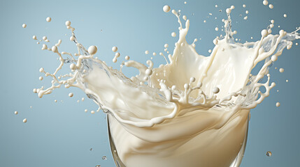 fresh milk splash background illustration - obrazy, fototapety, plakaty