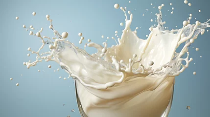 Zelfklevend Fotobehang fresh milk splash background illustration © maxdesign202