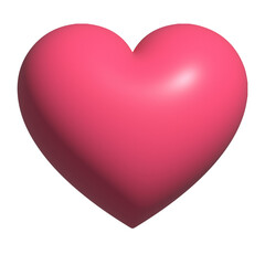 lindo corazón en 3D de color rosado