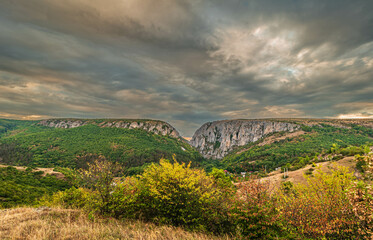 Parque nacional del Cheile Turzii. Desfiladero de montañas de Trascau, Transilvania, Rumania 