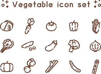 シンプルな野菜アイコンセット_b