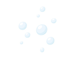 Air bubbles underwater, Soap bubbles vector cartoon