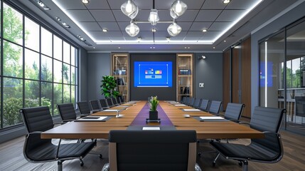 Step into the future with our IoTenhanced conference room featuring tingedge technologies such as intelligent scheduling systems and voice command capabilities.
