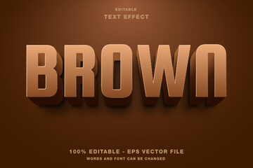 Brown 3D Editable Text Effect