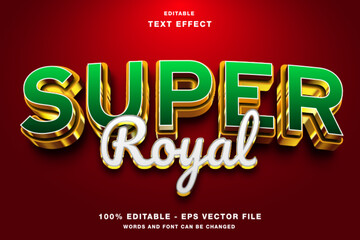 Super Royal 3D Editable Text Effect