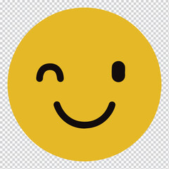 Happy smiley face or emoticon art icon for apps and websites