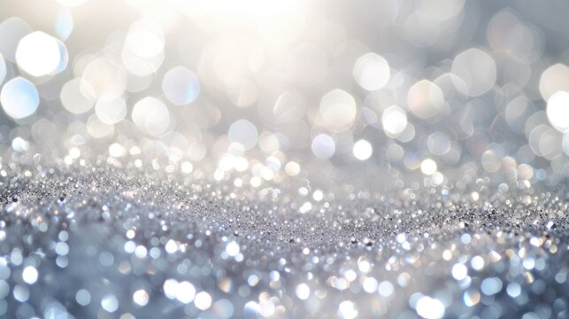 silver and diamond Abstract of Bright and sparkling bokeh background