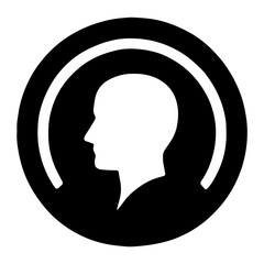 silhouette of a person in profile