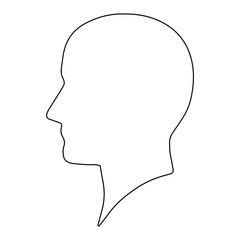 silhouette of a head