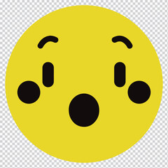 Surprise emoji icon . Wow icon . Surprised emotion icon vector