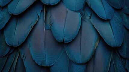blue hawk feathers with visible detail texture background