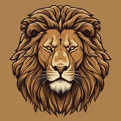 Shirt Design of Lion Head. Generative AI