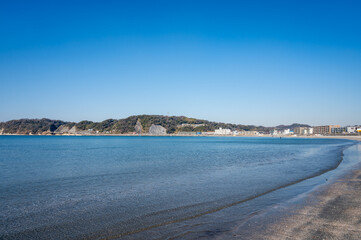 神奈川県の逗子海岸