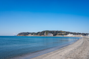 Fototapeta na wymiar 神奈川県の逗子海岸