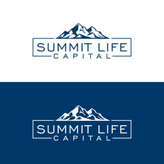 mountain flat logo vector design template