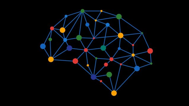 Mind works vector Animation with transparent background 