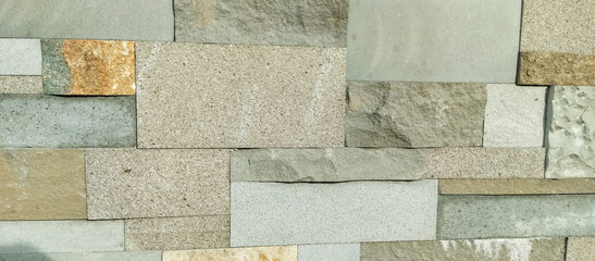 The texture of the natural stone wall