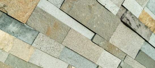 The texture of the natural stone wall