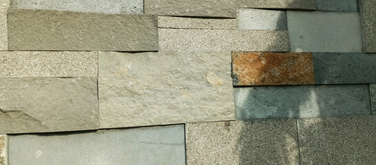 The texture of the natural stone wall