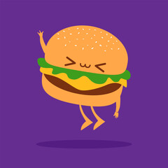 Burger Cartoon Character