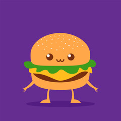 Burger Cartoon Character