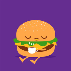 Burger Cartoon Character