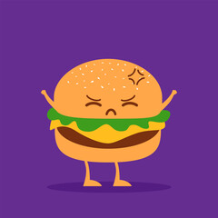 Burger Cartoon Character
