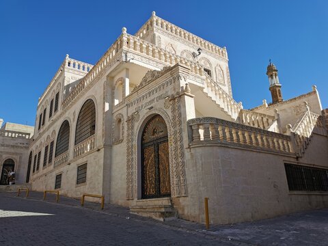 A fragment of the architecture of Midyat streets. The streets of Midyat