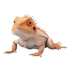 Obraz premium Cartoon Bearded dragon PNG Cutout, Generative AI