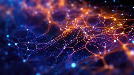 Fototapeta premium vibrant digital network of data visualization