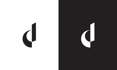 CD logo, monogram unique logo, black and white logo, premium elegant logo, letter CD Vector - obrazy, fototapety, plakaty