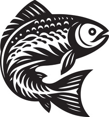 Fish Full Body Vector Silhouette