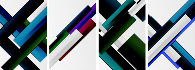 Minimal lines and color stripes poster abstract backgrounds. Vector illustration For Wallpaper, Banner, Background, Card, Book Illustration, landing page