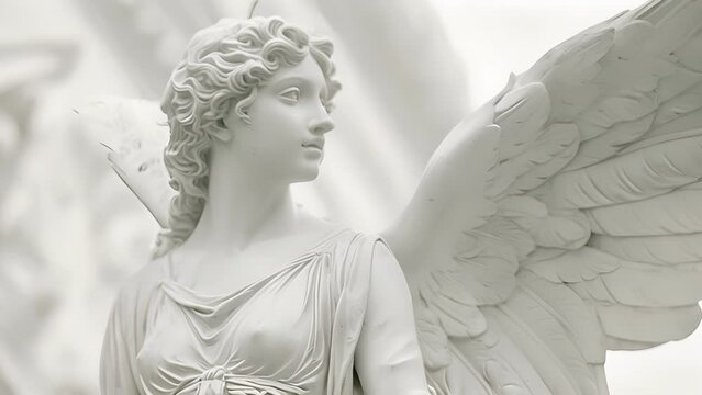 A powerful angel with a commanding presence standing tall as she proclaims a divine message of justice and righteousness.