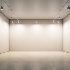 Blank white empty gallery space